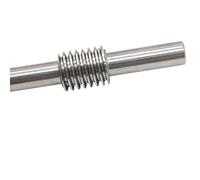 ELILANEY Tige à vis sans fin longue de 0,5 module, diamètre de 6 mm, arbre de turbine de 33 mm de long, engrenage à vis sans fin en acier inoxydable Réducteu turbine