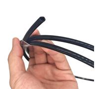 ELILANEY Tube PTFE de 1 mètre ID 2mm OD 4mm for extrudeuse de tuyau de pièce d'imprimante 3D extrémité chaude Convoyage Flexible(Noir,ID2mm OD4mm)