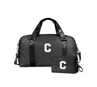 Elilier Sac de voyage pour femme, sac de sport personnalisé pour filles, sac de nuit, sac de sport à monogramme, cadeau d'anniversaire pour enfants, adolescents, femmes, maman, enseignante, noir, C