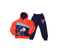 Elim ensemble de survêtement garçon imprimé sweat manches longues + pantalon jogging enfant (4 ans, orange/noir)