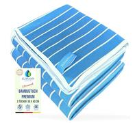 Elimann Lot de 3 Chiffons en Fibre de Bambou à Vaisselle de Nettoyage pour Une Brillance Impeccable sans Traces ni Peluches dans la Maison, au Bureau et Autour de la Voiture.