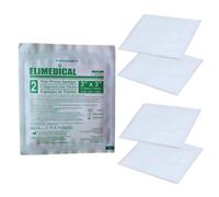 Elimedical Lot de 100 Compresses de gaze non tissées, Stériles - Ultra doux - pour spa, soins des plaies faciales, premiers secours (3"x3"(7.5x7.5cm)-4ply)