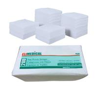 Elimedical Lot de 200 Compresses de gaze non tissées, Non stériles - Ultra doux - pour spa, soins des plaies faciales, premiers secours (4" x 4" -4ply)