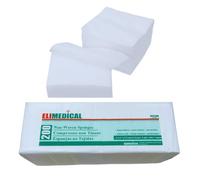 Elimedical Lot de 200 Compresses de gaze non tissées, Non stériles - Ultra doux - pour spa, soins des plaies faciales, premiers secours (3" x 3" -4ply)