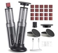 Éliminateur de callosités électrique 2 en 1 pour pieds et ongles, 6 vitesses, rechargeable avec batterie 1200 mAh, 2 méthodes de charge, 40 têtes de ponçage incluses