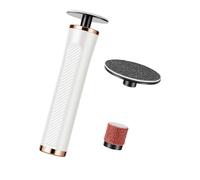 Éliminateur de callosités électrique à 3 vitesses pour un, White | Corps en ABS, contrôle de vitesse sélectionnable, soin des pieds motorisé pour les peaux rugueuses et les zones