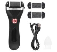 Éliminateur de Callosités Électrique Noir à Deux Vitesses | Quartz et Abs, Rechargeable USB 1200 Ma, Usage Maison ou Salon, Compact pour Voyage