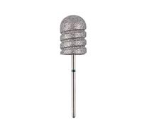 Éliminateur de callosités en acier inoxydable et céramique - Fraise grossière pour l'élimination des callosités - Pour le soin des pieds - Grain moyen de 2,35 mm - Tige universelle - Embout de fraise