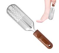 Éliminateur de callosités pour limes à pieds - Longue métallique manuelle, sèche fissurée plus lisse, outil de pédicure à poignée ergonomique, dispositif d'élimination des cellules mor