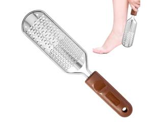 Éliminateur de callosités pour limes à pieds - Longue métallique manuelle, sèche fissurée plus lisse, outil de pédicure à poignée ergonomique, dispositif d'élimination des cellules mor