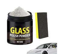 Éliminateur de Rayures de Pare-brise,Poudre Nettoyante 80g Elimination Film Huileux | Réparation Rayures Verre,Pour Miroir, Douche, Verre de Montre, Détail Auto, Lunettes, Peinture