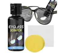 Éliminateur de rayures pour lunettes - 40 g de avec éponge et chiffon pour réparer les rayures | Lentille pour lunettes, écran de téléphone, fenêtre et pare-brise | Maison, bureau et voiture