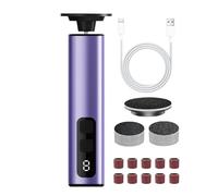 Éliminateur électrique de callosités, lime électrique pour pieds, grattoir à pieds, brosse de pédicure 2 en 1 et extracteur de peaux mortes, rechargeable et sans fil, 1800 mAh, 9 vitesses réglables