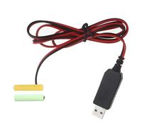 Éliminateurs de Batterie AA/AAA - 1 m - Câble convertisseur de Tension 5 V 3 V - Remplacement d'énergie - Convertisseur d'alimentation constante - pour Jouets, Lampes de Poche, Montres