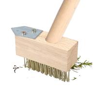 Élimination de la Mousse des pavés - Outil coudé avec poignée Ergonomique | Brosse de désherbage Manuelle pour allée, terrasse, Nettoyage des Fissures, pelouse, Patio, Joints, racloir Plat extérieur