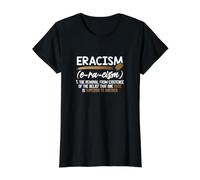 Élimination de l'éracisme Croyance « Une Race supérieure » Mettre Fin au racisme T-Shirt Graphique avec Valeur, Femme, Noir, XS