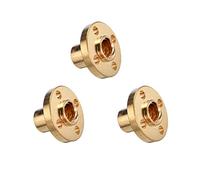 Élimination de l'espace entre les écrous, 3 PCS Laiton T8 Vis Écrou 2mm Étape Trapézoïdale pour 8mm T8 Plomb Tige Filetée Vis de Plomb Imprimante 3D pour Tige Filetée Imprimante 3D Reprap Pièces AXE Z