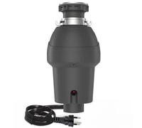 Élimination des déchets avec interrupteur à air, 1/2 CV, broyage en 4 étapes, 3500 tr/min, broyeur silencieux de déchets alimentaires pour évier de cuisine, ABS et acier inoxydable, gris, peu