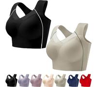 Elimuse Bra, Mirahug Lifting and Shaper Corrector Bra, Push Up Full Cup Pads, Mirahug Bra Seamless Wirefree Sports Bra, 2 pièces - A, 5XL