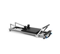 ELINA PILATES Reformer de Pilates en aluminium HL 1, 8 roues en PU verticales et horizontales, poignées en coton rembourrées, 5 types de ressorts, barre de pieds réglable