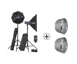 Elinchrom - Kit de 2 flashes 400J D-Lite RX 4 + 2 Bols réflecteur 16 cm