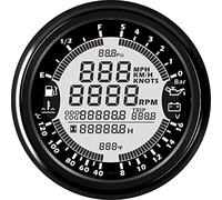 ELING 6 en 1 multi-fonction Jauge Mètre GPS Compteur de vitesse tachymètre heure Température de l'eau Niveau de carburant pression d'huile Voltmètre 12V 85mm avec rétroéclairage