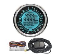 ELING 6 en 1 multi-fonction Jauge Mètre GPS Compteur de vitesse tachymètre heure Température de l'eau Niveau de carburant pression d'huile Voltmètre 12V 85mm avec rétroéclairage
