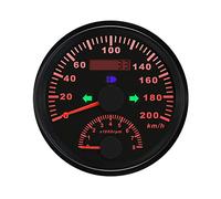 ELING 85 mm GPS Compteur de vitesse 0-200 km/h avec tachymètre 0-8000 tr/min avec rétroéclairage 12 V pour voiture de course