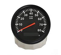 ELING Compteur de tours universel 8000 RPM Compteur de vitesse de yacht marin automatique avec rétroéclairage rouge 85 mm 9-32 V