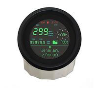 ELING Compteur de vitesse GPS numérique universel 85 mm 0-299 km/h avec nœuds MPH - Odomètre COG - Jauge de niveau de carburant - Voltmètre pour moteur de course de voiture (noir et nickel)
