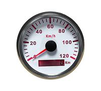 ELING compteur de vitesse universel à Signal d'impulsion 85mm 0-120 km/h odomètre jauge de vitesse avec rétro-éclairage rouge 9-32V pour voitures et camions