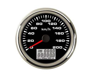 ELING Kilomètre kilométrique de compteur kilométrique de vitesse du vélomètre 0-200KM/H de moto GPS de voiture avec le contre-jour 85mm