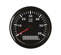 ELING Tachymètre Tachymètre Jauge Avec Compteur D'heures Pour Voiture Camion Bateau Yacht 0-6000 RPM 85mm Avec Rétro-Éclairage