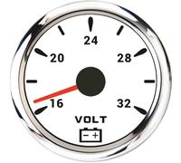 ELING Voltmètre 52 mm 16-32 V pour camion, bateau, yacht, avec 7 couleurs rétroéclairées 24 V