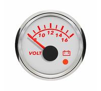 ELING Voltmètre 52mm 8-16V avec rétroéclairage 8 couleurs avec alarme pour voiture bateau yacht camion