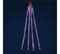 Élingue à 4 brins avec Crochets à Chape, élingue Textile à 4 brins, Sangles de Levage en Polyester pour palan, 6613 LB pour Remorquage et manutention de Charges en Toute sécurité(4m)