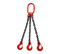 Élingue à chaîne 3 tonnes avec crochets - Élingue de levage en acier allié pour levage, exploitation minière, machines et construction - Chaîne de levage durable de 1,5 m (capacité de 6 613 lb)
