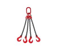 Élingue à chaîne de Levage avec Quatre Crochets, Anneau d'écartement, Grue Mobile, Crochet de Grue, chaîne en Acier féroce de qualité G80(5T 2M Four Legs)