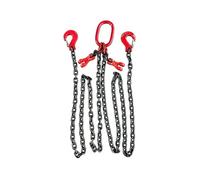Élingue à chaîne en Acier à Haute résistance au manganèse G80, Ensemble Complet d'élingues de Levage à chaîne