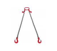 Élingue Chaîne de Levage 2 Brins avec Crochets et Ajusteurs, 10 mm x 180 cm, Capacité de Charge 5000 kg, Grade 80hariot Élévateur
