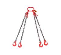 Elingue Chaîne de Levage à 4 Brins Avec Crochets 0,8×150cm Capacité 5000kg Grade 80