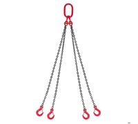 Élingue Chaîne de Levage-VEVOR-4 Brins avec Crochets-6 mm x 1,5 m-Charge 2993 kg-Chaîne de Levage Acier Allié G80