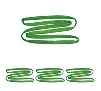 Élingue Cravate, élingue de Levage, Verte, 3 m, capacité de Charge 2 000 kg/4 000 kg, polyethersulfone, Double gainage, Construction, Grue, Transport (Lot de 4)