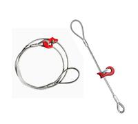 Élingue de câble en acier à une jambe, 10,5 tonnes, 3,1 m de long, anneau de Van Duras de 1,27 cm à une élingue robuste, avec écharpe coulissante, sangle de levage et de remorquage robuste (0,6 cm x