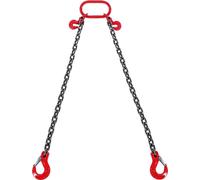 Elingue de chaîne 1,8m x 8mm - Elingue de chaîne 2 brins - Chaîne de grue jusqu'à 2993kg - Chaîne forestière pour charges lourdes - durable et robuste