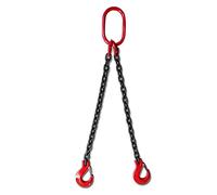 Élingue de chaîne, 2Ton-11Tonx0.5-4M Élévateur de chaîne à 2 griffes à deux pattes for élévateur de tambour pince seau baril réservoir d'huile peut élingue de chaîne(3TONX2M)