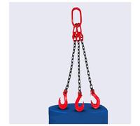 Élingue de chaîne à 3 pieds, chaînes de levage en alliage d'acier G80 avec crochet, capacité de 2 tonnes, palan aérien lourd pour moteur et charges Lar, longueur de 2 m, fiable