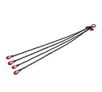 Élingue de Chaîne de Levage Robuste, 2 Mètres 4 Tonnes 6 mm Chaîne de Levage Réglable avec 4 Crochets pour Mines, Ports, Bâtiments, Aciéries, Opérations de Grue