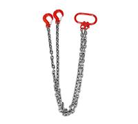 Élingue de levage à chaîne robuste 3T avec 2 crochets de jambe - Élingue de levage industrielle pour l'exploitation minière, les machines, les ports et la construction - Longueur 3 m, capacité de 3