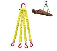 Élingue de Levage à Quatre brins avec Crochets en Acier allié, élingue à chaînes pour Le Levage, capacité de 10 tonnes, pour Le remorquage et la manutention de Charges(4m)